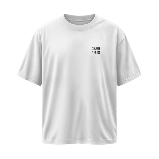 Camiseta Salmos 119:105 - Blanca - Oversize/Regular