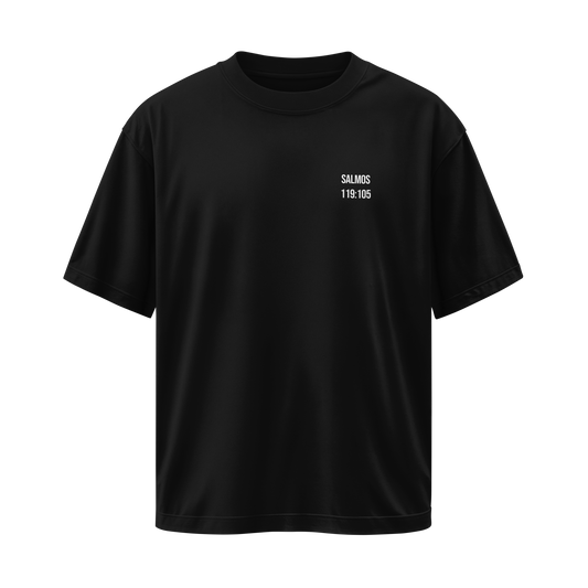 Camiseta Salmos 119:105 - Negra - Oversize/Regular
