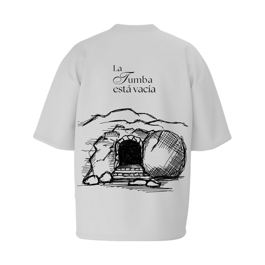 Camiseta Resucitó (La Tumba está vacía) - Oversize Blanca