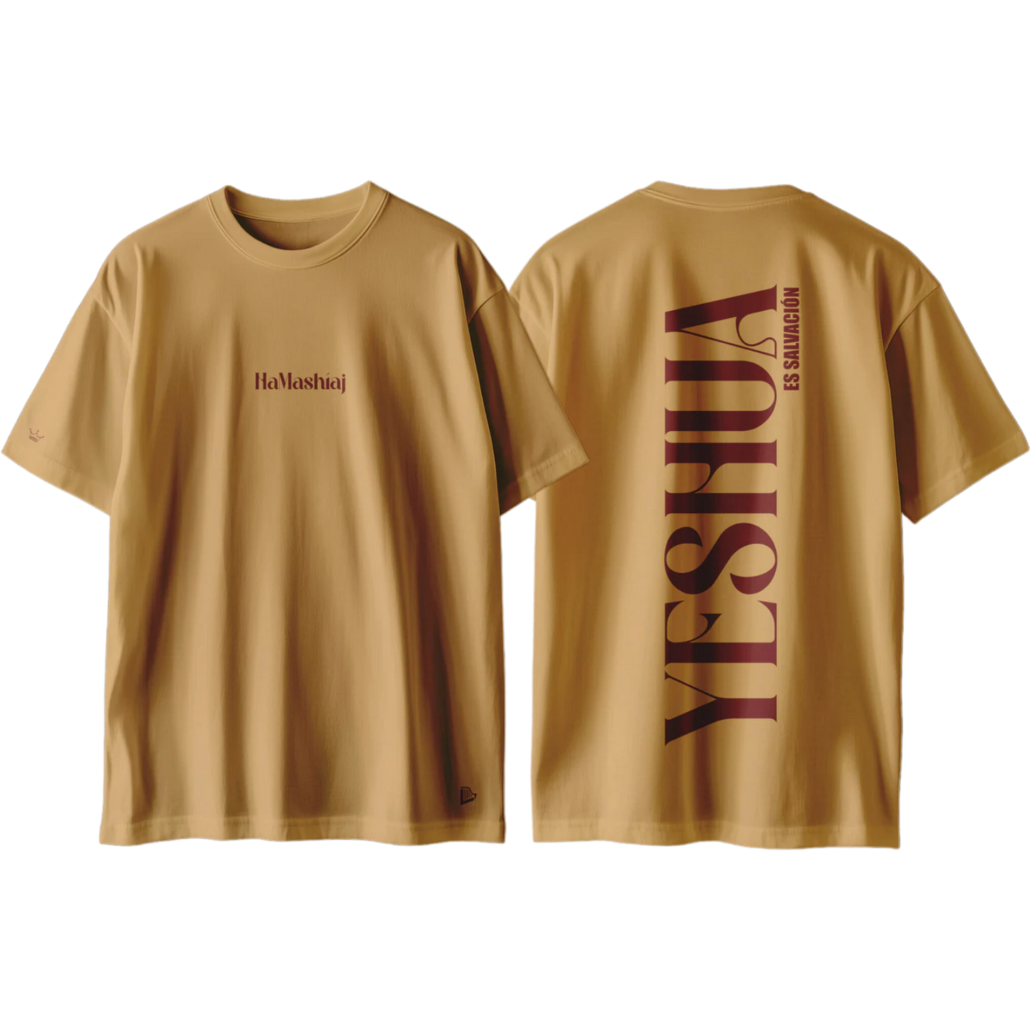 Camiseta Yeshua HaMashíaj - Beige - Oversize/Regular