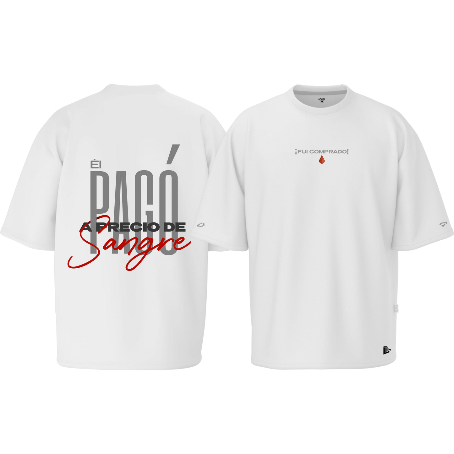 Camiseta ¨A Precio de Sangre¨ - Oversize Blanca