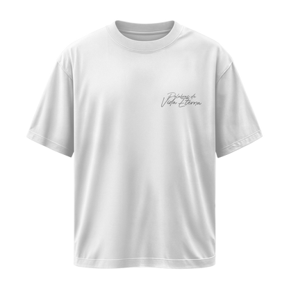 Camiseta Palabras de Vida Eterna - Blanca - Oversize/Regular