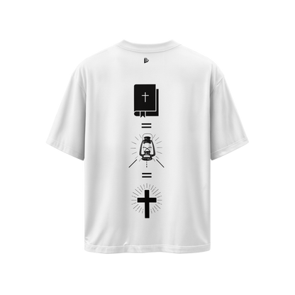 Camiseta Salmos 119:105 - Blanca - Oversize/Regular