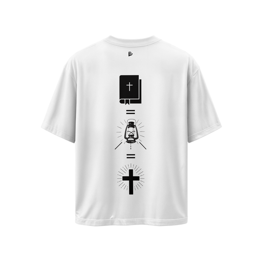 Camiseta Salmos 119:105 - Blanca - Oversize/Regular