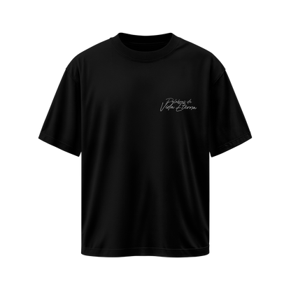 Camiseta Palabras de Vida Eterna - Negra - Oversize/Regular