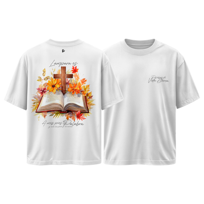Camiseta Palabras de Vida Eterna - Blanca - Oversize/Regular