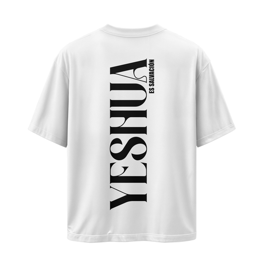 Camiseta Yeshua HaMashíaj - Blanca - Oversize/Regular