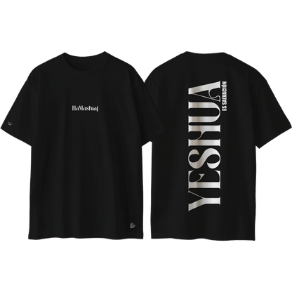 Camiseta Yeshua HaMashíaj - Negra - Oversize/Regular