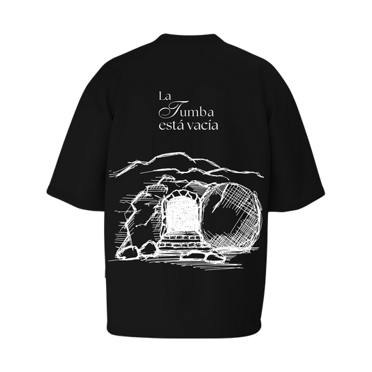 Camiseta Resucitó (La Tumba está vacía) - Oversize Negra