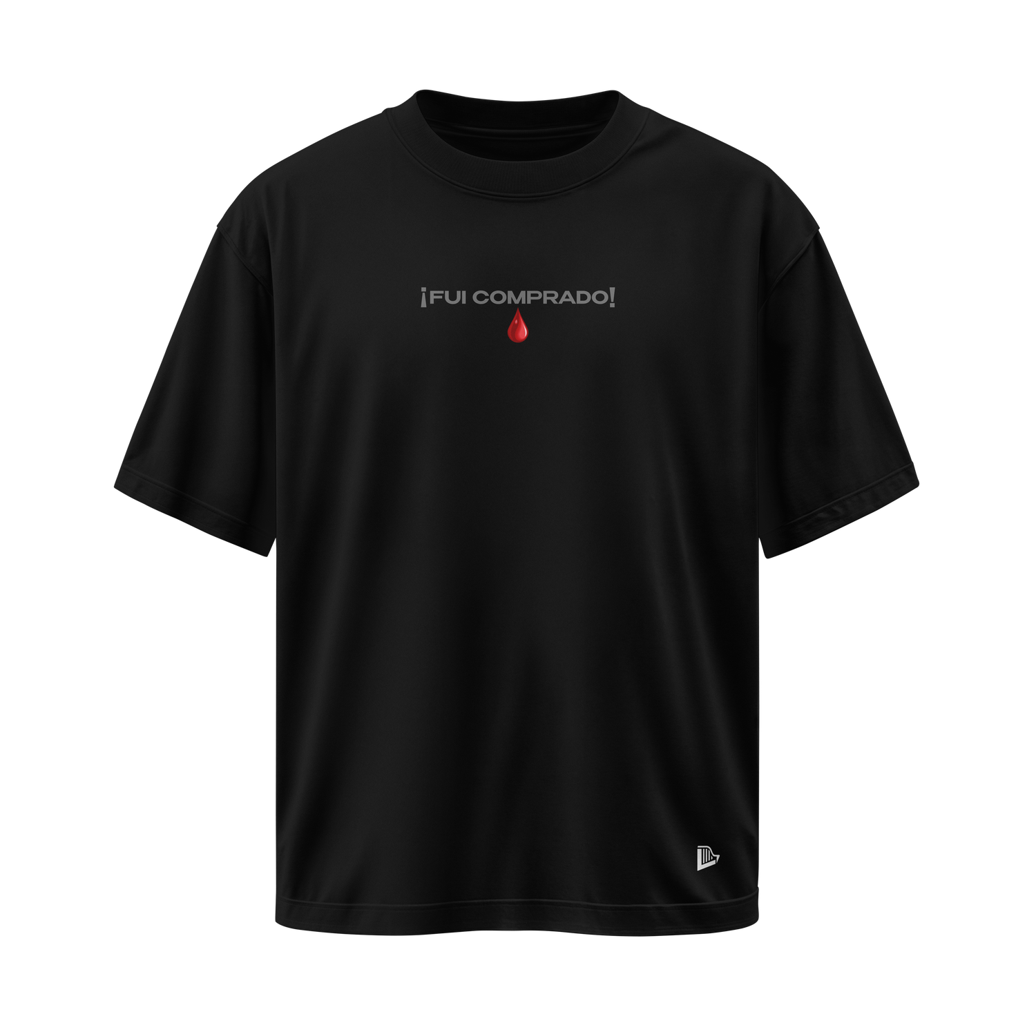 Camiseta Precio de Sangre negra, vista frontal