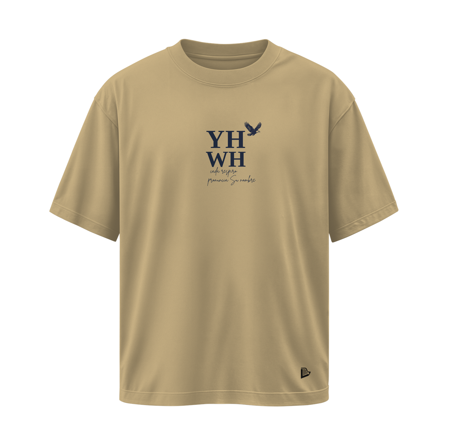 Camiseta YHWH (Yahweh) beige, vista frontal