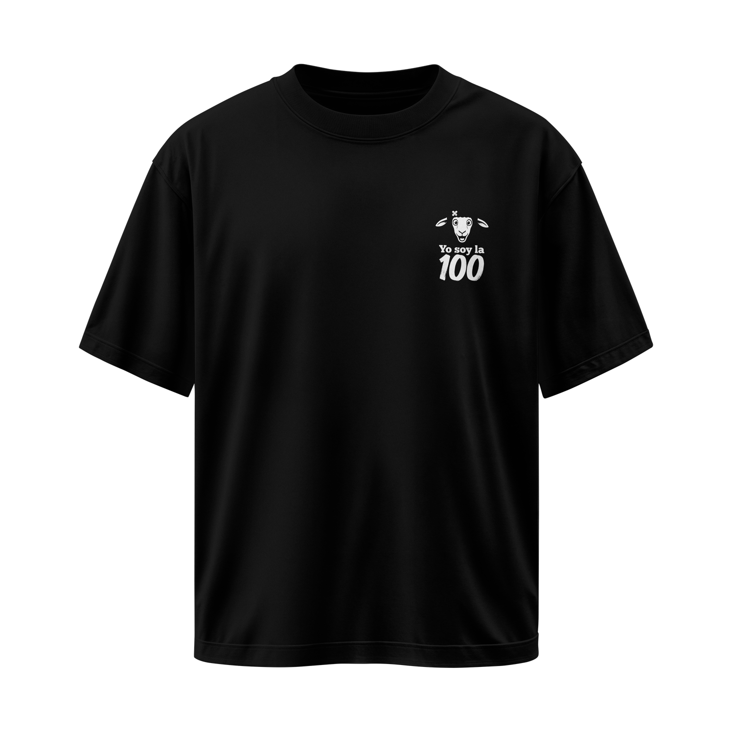 Camiseta Yo soy la 100 negra, vista frontal
